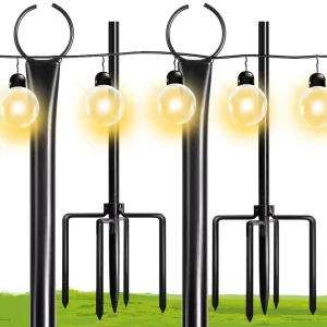 Outdoor String Light Pole LED Commercial Hanging Outdoor Lights Garden Post Lamp Pole Light Outdoor