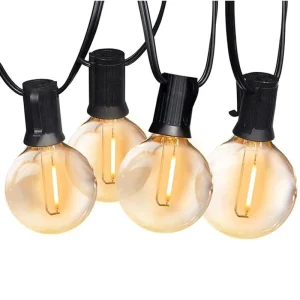 Outdoor String Lights 25 FT 25 Shatterproof LED Bulbs Commercial Grade Waterproof Plastic Hanging Light for Indoor Outdoor Use