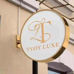 Outdoor Waterproof Double Sided Stainless Steel LED Lightbox Business Sign Waterproof LED