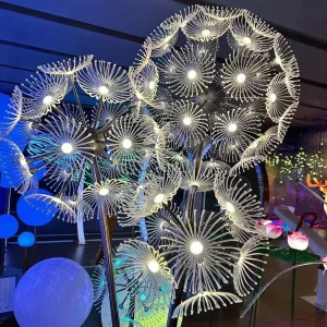 Outdoor Waterproof IP65 Acrylic Dandelion Lamp LED Festival Decorative Lantern Motif Lights