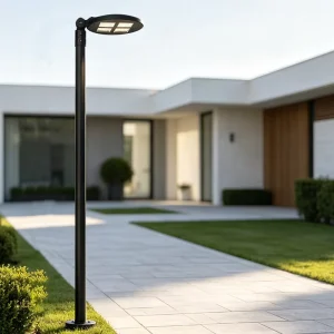 Outdoor Waterproof IP65 LED Garden Light Post Top Street Light Rotatable Arm Adjustable Adapter Lens SMD 30W-150W