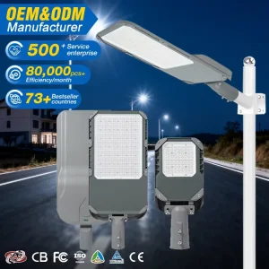 Outdoor Waterproof IP66 50W 100W 150W 200W Engineering Die Casting Aluminum LED Street Light