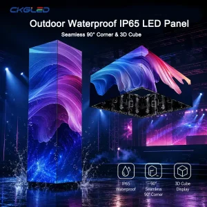 Outdoor Waterproof LED Display P3.91 45 Degree Cabinet 90 Degree Corner 3D Malls LED Screen Panels Display