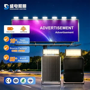 Outdoor Waterproof Solar Aluminum LED Billboard Advertising Light