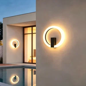 Outdoor Waterproof Wall Lamp Stainless Steel Acrylic Fixture P65 Grade Body Sensor for Dew Table Lighting