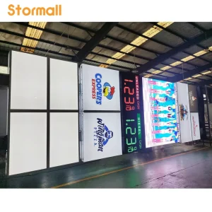 Oval Double-Sided Rotating LED Light Box Custom Spinning Advertising Sign for Business Storefront