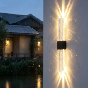Oval Outdoor Up Down Wall Light Black AC85~265V IP65 Waterproof for Residential and Commercial