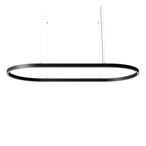 Oval Shape LED Pendant Linear Light Aluminum Housing Linkable Profile Light Fixture with Customized Size