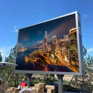 P10 Aluminum Outdoor Full-Color LED Display Waterproof Large Stand Billboard Video Advertising Double-Sided