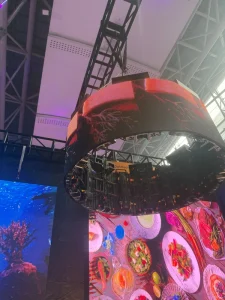 P3.91 Outdoor Aluminum Rental LED Screen Panel 500x1000mm High Brightness Display for Concert Event Round Hanging Led Signage
