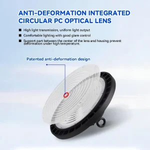 PC Cover Waterproof 200W 300w Diecast Lampbody UFO High Brightness Industrial LED Highbay Light For Stadium Warehouse Logistic