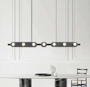 PD287885 Modern Minimalist Copper Linear Pendant Lamp Decorative Pendant Light for Living Room Bar Restaurant