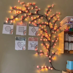PVC Branch Light Warm White for Cherry Blossom Christmas Decor Wall Willow Vine Decor at Christmas