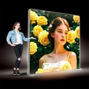 PVC Frame SEG Advertising Light Box Rectangle Floor Standing Display