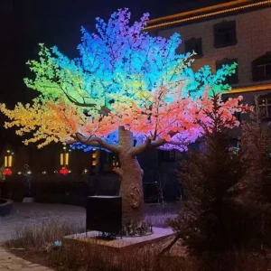 PVC Waterproof Garden Fabric Maple LED Tree Light IP65 Rating