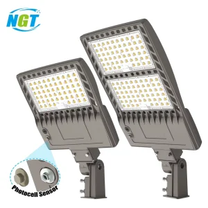 Parking Area Light US Stock 100W 400W 100V 480V IP65 Photocell Flood Fixture Luminaire Led Parking Lot Shoebox Street Lights