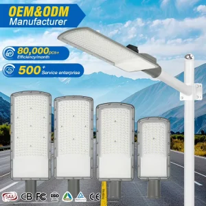 Parking Lot Lighting Outdoor Waterproof IP66 Road SMD Die Cast Aluminum 50W 100W 150W 200W Outdoor LED Street Light