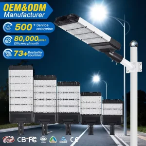 Parking Lot Security Streetlight 50W 100W 150W 200W Aluminum Outdoor Waterproof IP66 Engineering LED Street Lighting