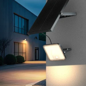 Patented Professional Outdoor Lighting 80W Super High Brightness IP65 Large Illumination Area Cube Solar Flood Light