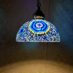 Pendant Handmade Multicolor Droplet Mosaic Chandelier Single Pendant Lamp