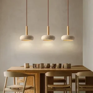 Pendant Lamp Natural Stone Chandelier Ceiling Hanging Light for Bedroom Dining Room Kitchen Island