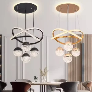 Pendant Light Living Room LED Ceiling Lamp Acrylic Circle Linea Ceiling Round Modern LED Ring Chandelier