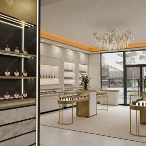 Perfume Store Interior Design Full Project Solution with Custom Display Cabinets Glass Counters and Fixtures