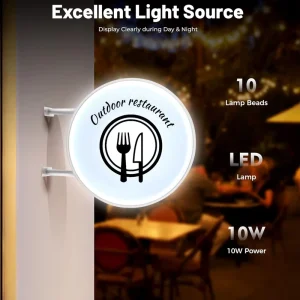 Personalized Double-Sided LED Light Box Waterproof Aluminum Alloy Frame Wall/Ceiling Mount Sign for Store Entrance