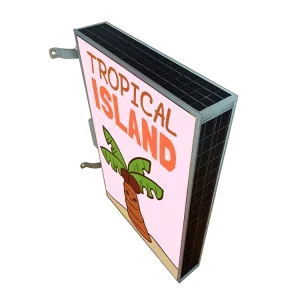 Photovoltaic Panel Outdoor Exhibition Waterproof Double Sided Solar Power Light Box