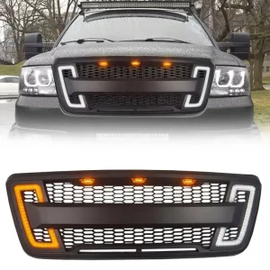Pickup Accessories Raptor Front Car Grille With DRL LED Light for FORD F150 Grille