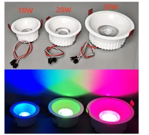 Pixel RGB Magic Spotlights IC WS2814 Rgb Rgbw Rgbww 10w 20W 30W 24V Background KTV bar Atmosphere Recessed Ceiling Downlight