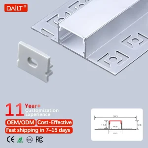 Plaster in Scallop Edge Linear Light Channel for Drywall Installation Architectural LED Profile Linear Light