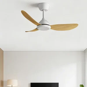Plastic Motor 6 Speed LED Ceiling Fan with 3 Blades Energy Saving Quiet Operation for Home