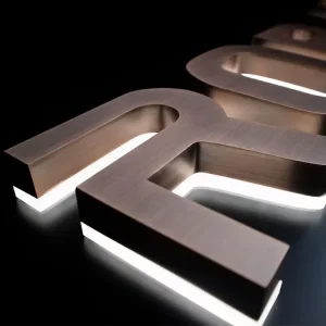 Pled Customized Backlit 3D LED Channel Letters Stainless Steel Sign IP65 Waterproof Remote Control For Companies Indoor Outdoor