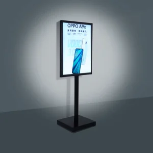 Pole Floor Standing Ultra Thin Double-Sided H T Shape Light Box Cinema Movie Slim Lightbox Luxury Advertising Stand