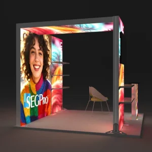 Portable 10x10FT Modular LED Trade Show Booth Display Foldable Banner Stand Light Box Exhibition Equipment