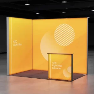 Portable Aluminum Light Box Stand Freestanding LED Display for Trade Show & Exhibition Lightweight Advertising Sign