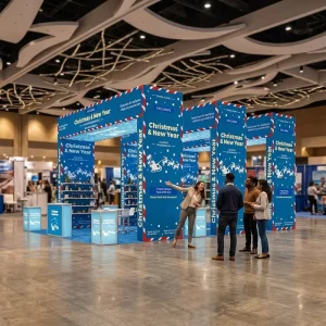 Portable Aluminum Modular Arch Display SEG Fabric Trade Show Island Booth Exhibition