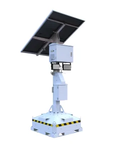 Portable DC LED Block Type Solar Light Tower Mobile Security Tower with LiFePO4 Battery Low Maintenance for Grid Construction