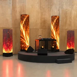 Portable Digital Signage Video Wall LED Cube Display Screen 360 Degree Event Exhibition Advertising Display