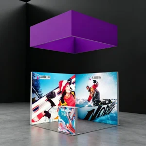 Portable Exhibition Light Box 10 Second Setup Tool Free Snap Lock Wheeled Bag Trade Show Light Box