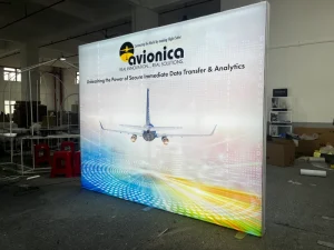Portable Foldable SEG LED Light Box Fabric Backlit Sign Lightweight Aluminum Frame for Trade Show Booth and Event Backdrop