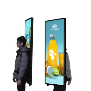Portable LED Backpack Light Box Movable Billboard for Walking Advertisements