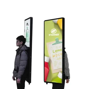 Portable LED Outdoor Advertising Promotional Light Box Moving Banner Display Screen Backpack Human Walking Billboard