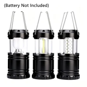 Portable LED Tent Lamp Camping Light Emergency Flashlight With 3*AA Battery Lighting Lantern Battery Not Included