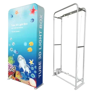 Portable Outdoor Advertising Single Sided Backlit Aluminium LED Fabric Light Box with Custom Logo and 3D CAD Design