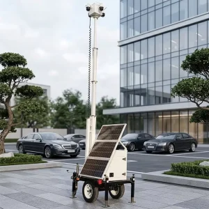 Portable Solar Camera Trailer With Cctv Solar System Solar Light Tower Cctv Camera Tower