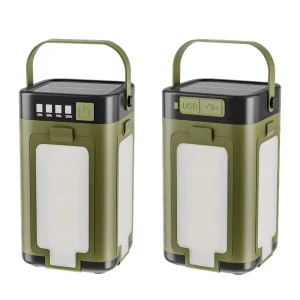 Portable Solar Camping Light with Power Bank Function and Hook for Outdoor Hiking and Emergency Camping Light