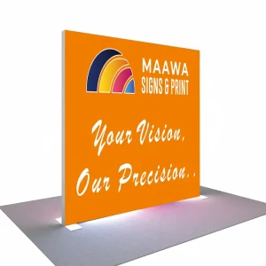 Portable Trade Show Advertising Booth Display Rectangle Tension Fabric Backdrop SEG Pop up LED Backlit Light Box Easy Hanging