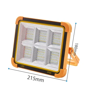 Portable USB Rechargeable Solar LED Lamp with IP66 Rating for Garden Camping and Outdoor Emergency Use